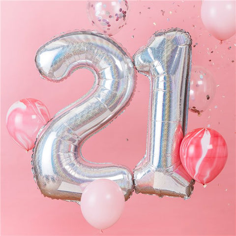 Age 21 Iridescent Balloon Kit