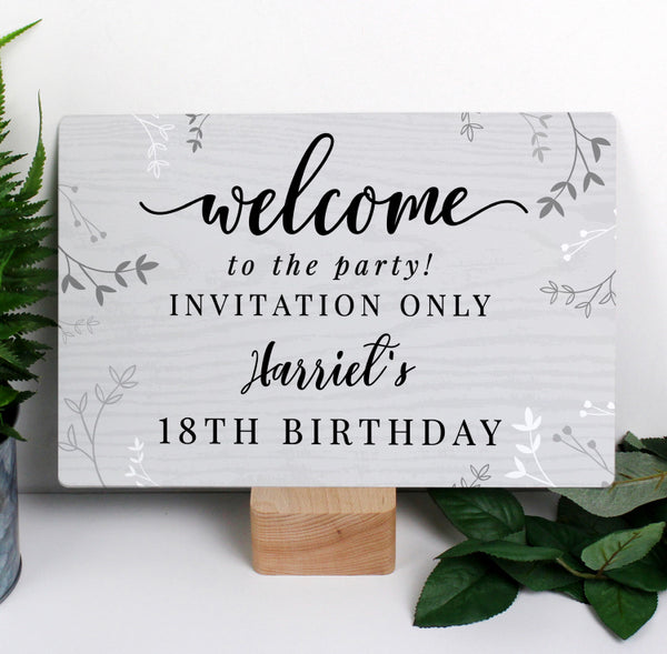 Personalised Welcome Metal Sign