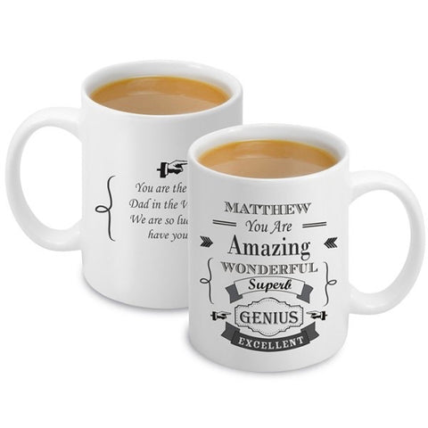 Personalised Vintage Typography Mug