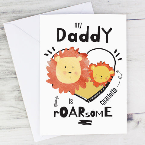 Personalised Roarsome Fathers Day Card