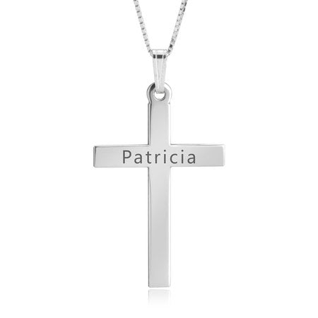 Delicate Engraved Cross Necklace