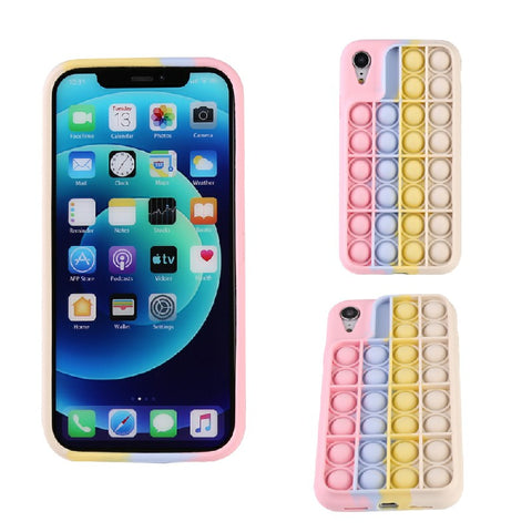 3D Fidget Rainbow Soft Silicone Case Restless Cover Back Case - iPhone XR
