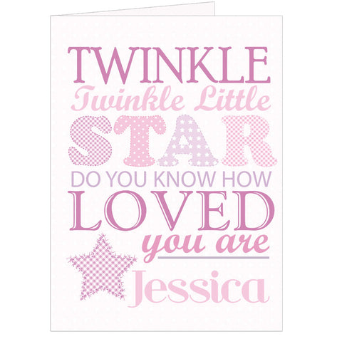 Personalised Twinkle Girls Card
