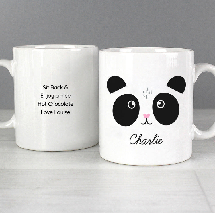 Personalised Cute Panda Face Mug