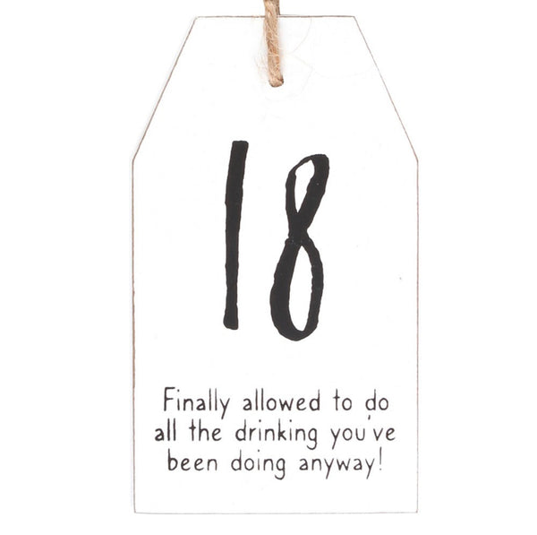 18 Milestone Birthday Hanging Sign