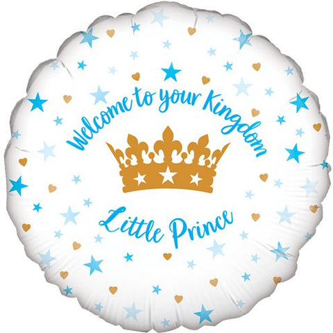Welcome Little Prince Foil Balloon