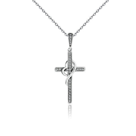 Heart Cross Necklace