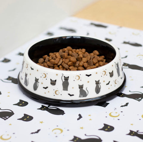 Gothic Cat Food Bowl