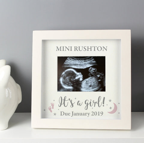 Personalised 'It's A Girl' Baby Scan Frame