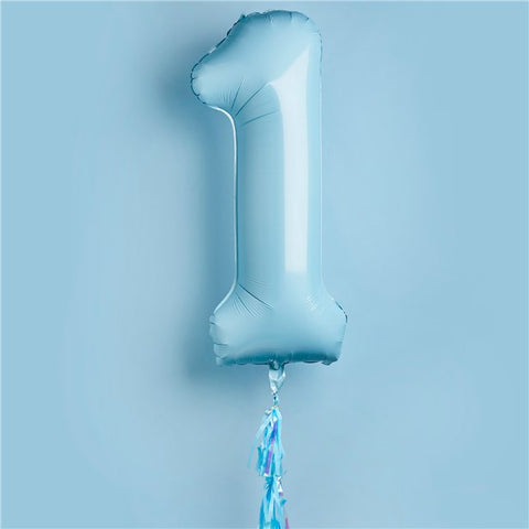 Blue 1st Birthday Balloon