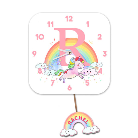 Alphabet Unicorn Clock