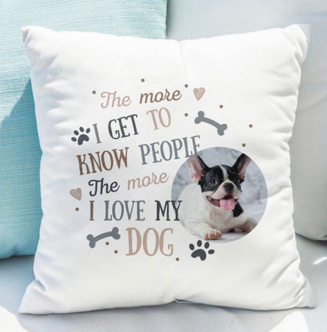 I Love My Dog Photo Upload Cushion