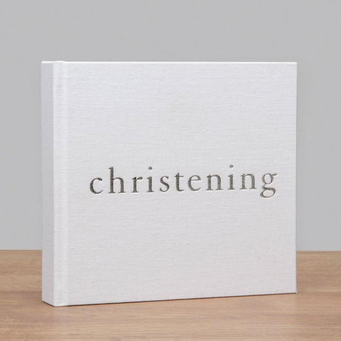 Linen Photo Album - Christening