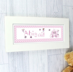 Personalised Pumpkin Fairy Name Frame