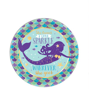 Mermaid Wishes Paper Plates