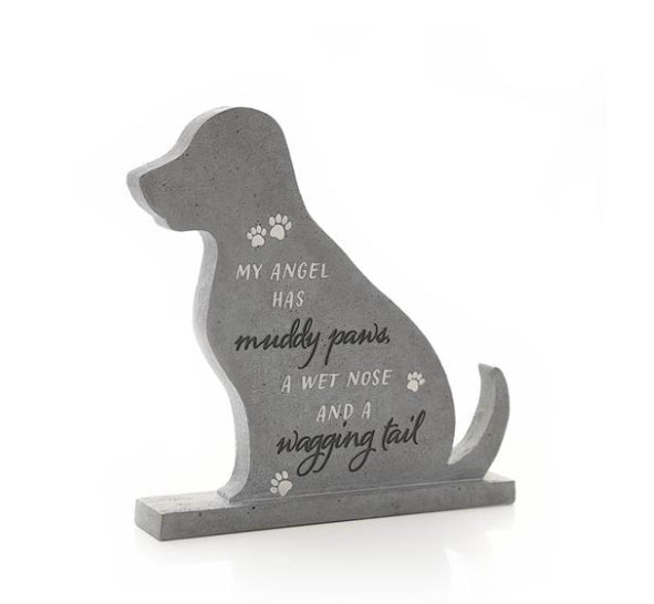 Dog Shaped Memorial Stone