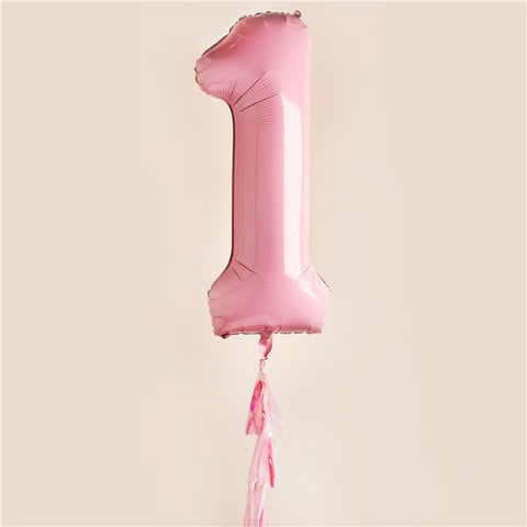 Pastel Pink 1st Birthday Balloon