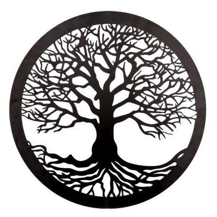 Round Tree Of Life Metal Decal
