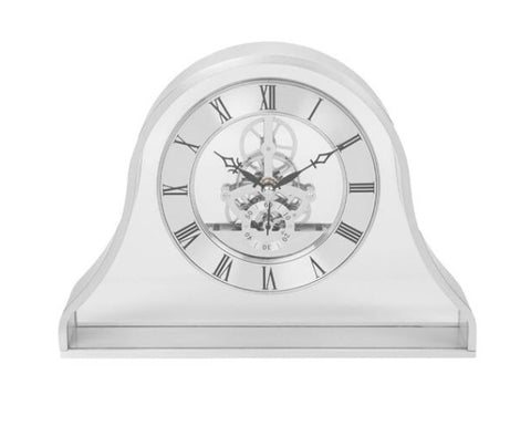 William Widdop Brushed Aluminium Napoleon Mantel Clock
