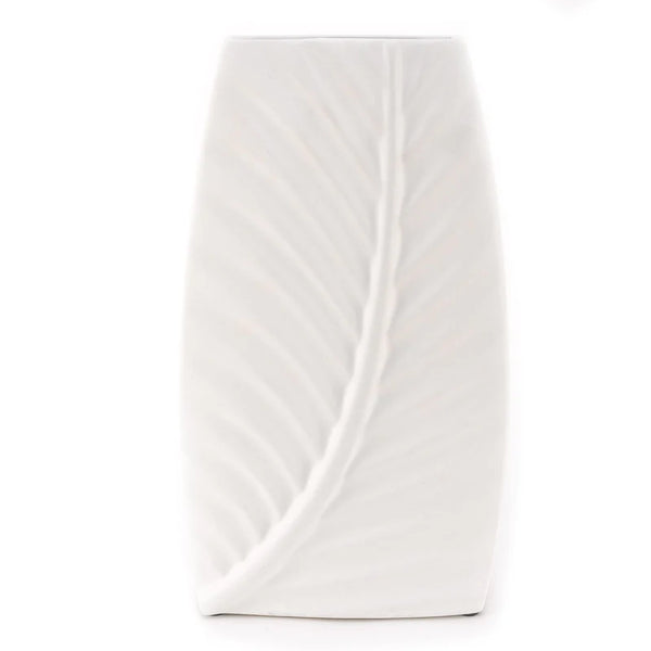 White Leaf Vase